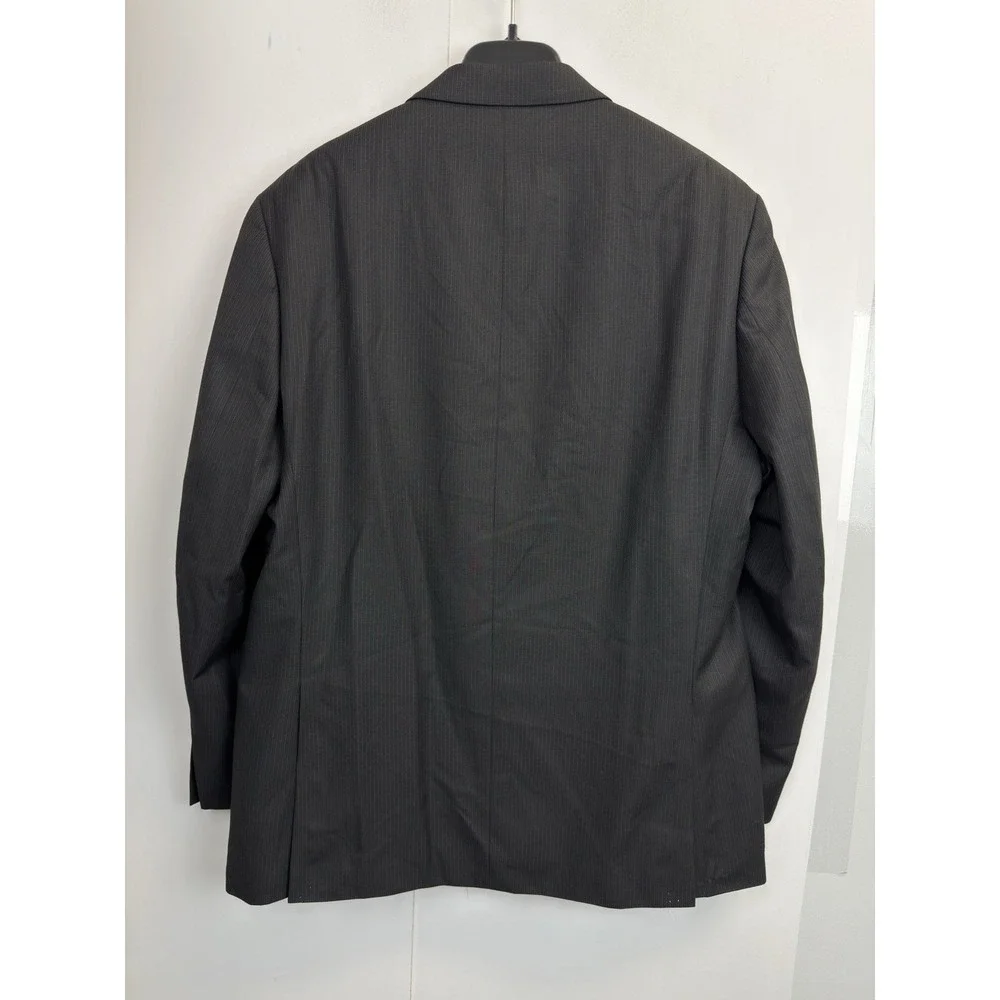 Bill‎ Blass Essentials Men's 46R Sport Coat Blazer Jacket Black Striped